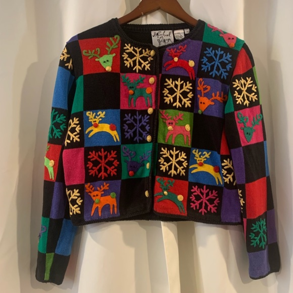 Vintage Michael‎ Simon Christmas Sweater Size Medium